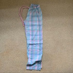 Oysho - Pink and Blue Plaid PJ Bottoms, S